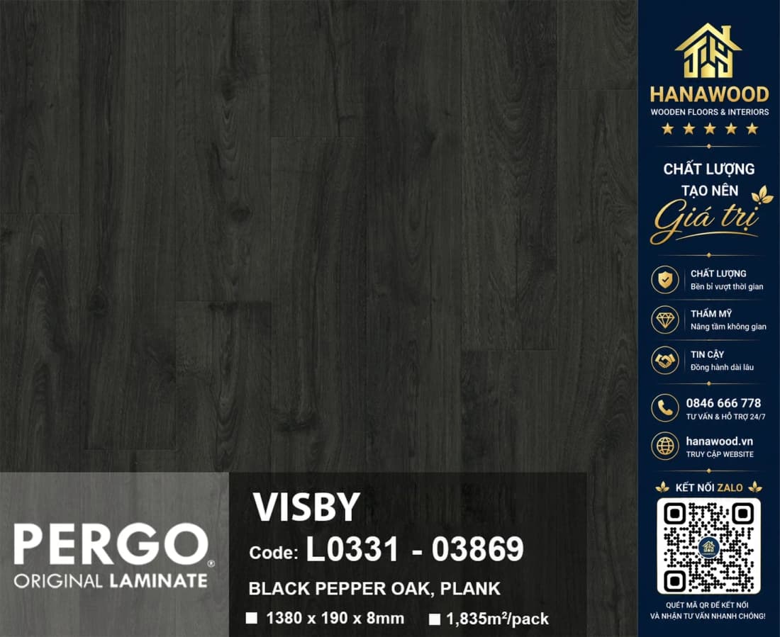 Sàn Gỗ Công Nghiệp Pergo Modern Plank 8mm 03869