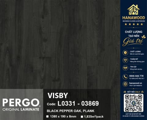 Sàn Gỗ Công Nghiệp Pergo Modern Plank 8mm 03869