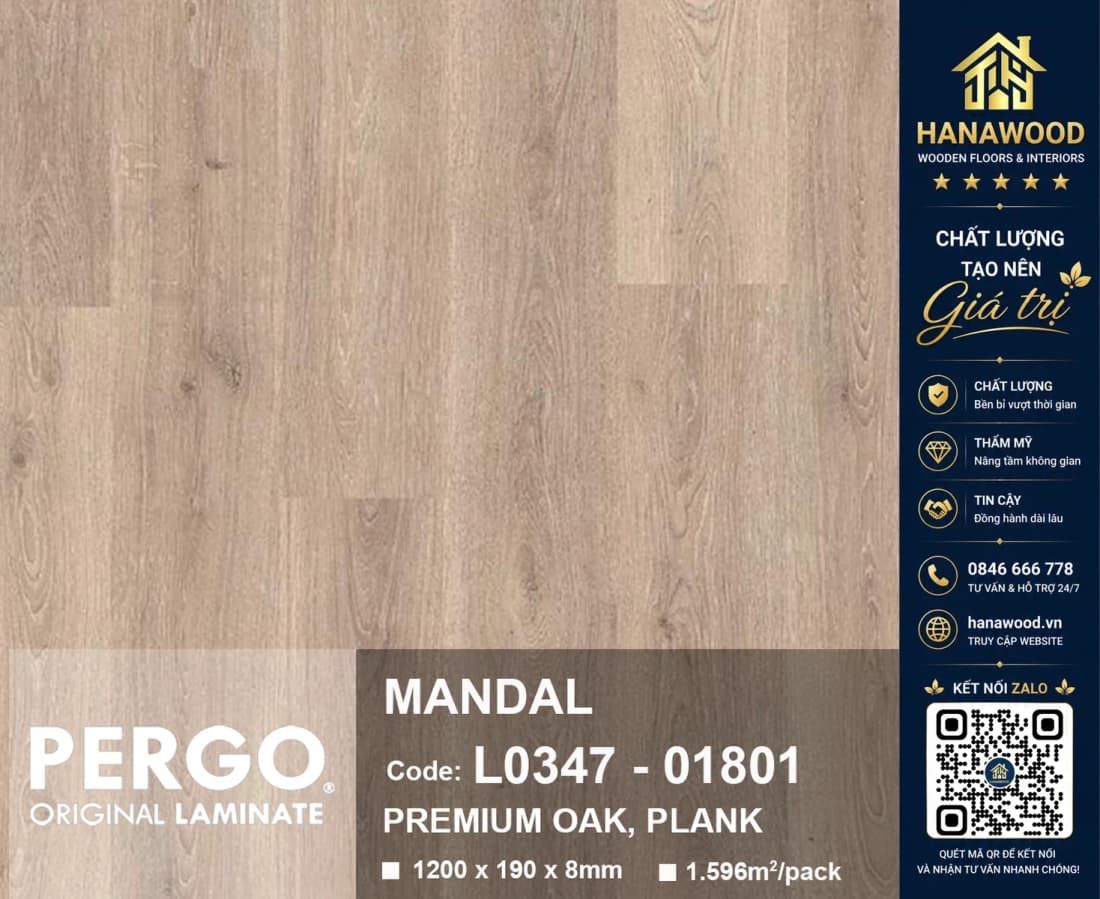 Sàn Gỗ Công Nghiệp Pergo Mandal 01801