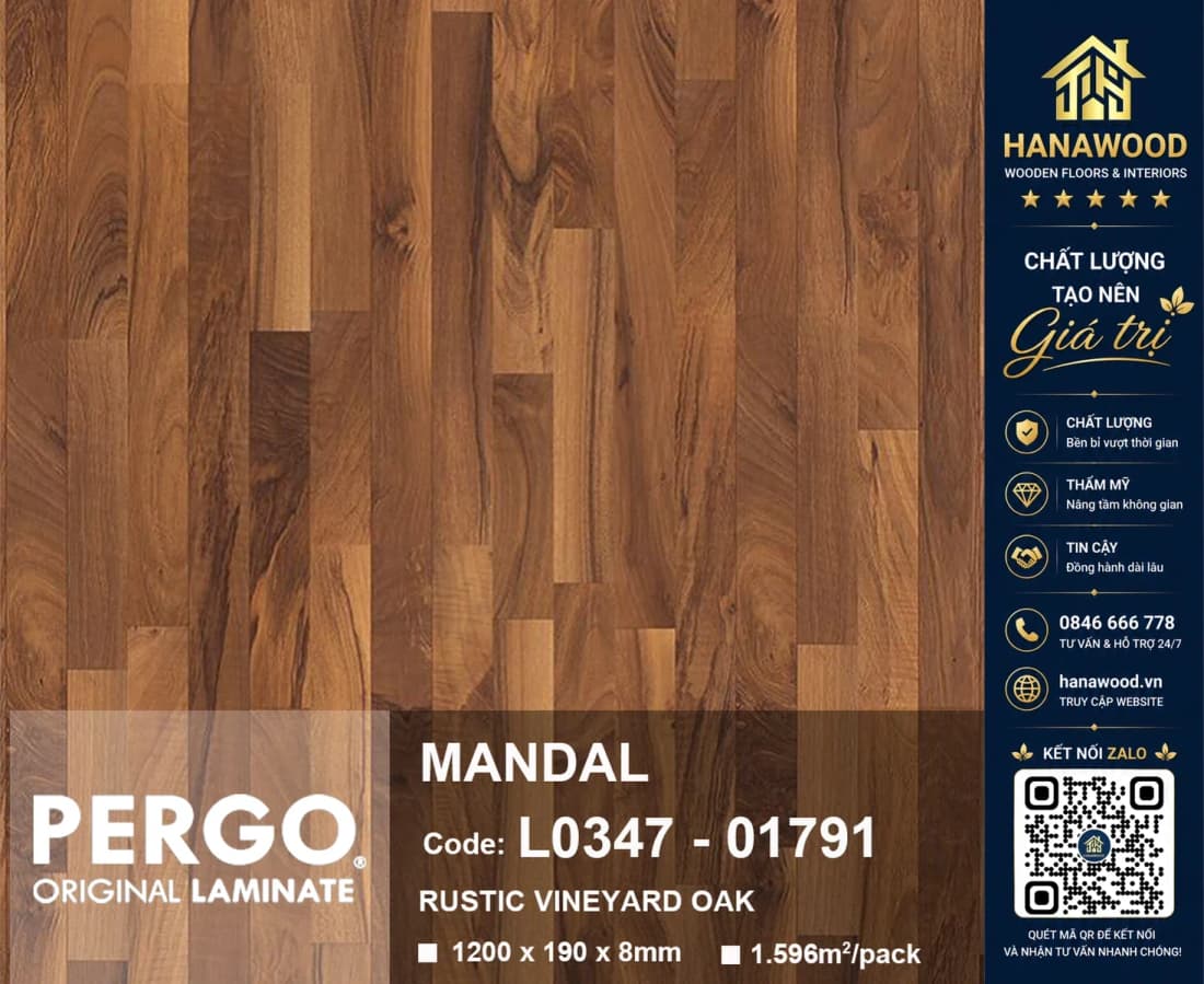 Sàn Gỗ Công Nghiệp Pergo Mandal 01791