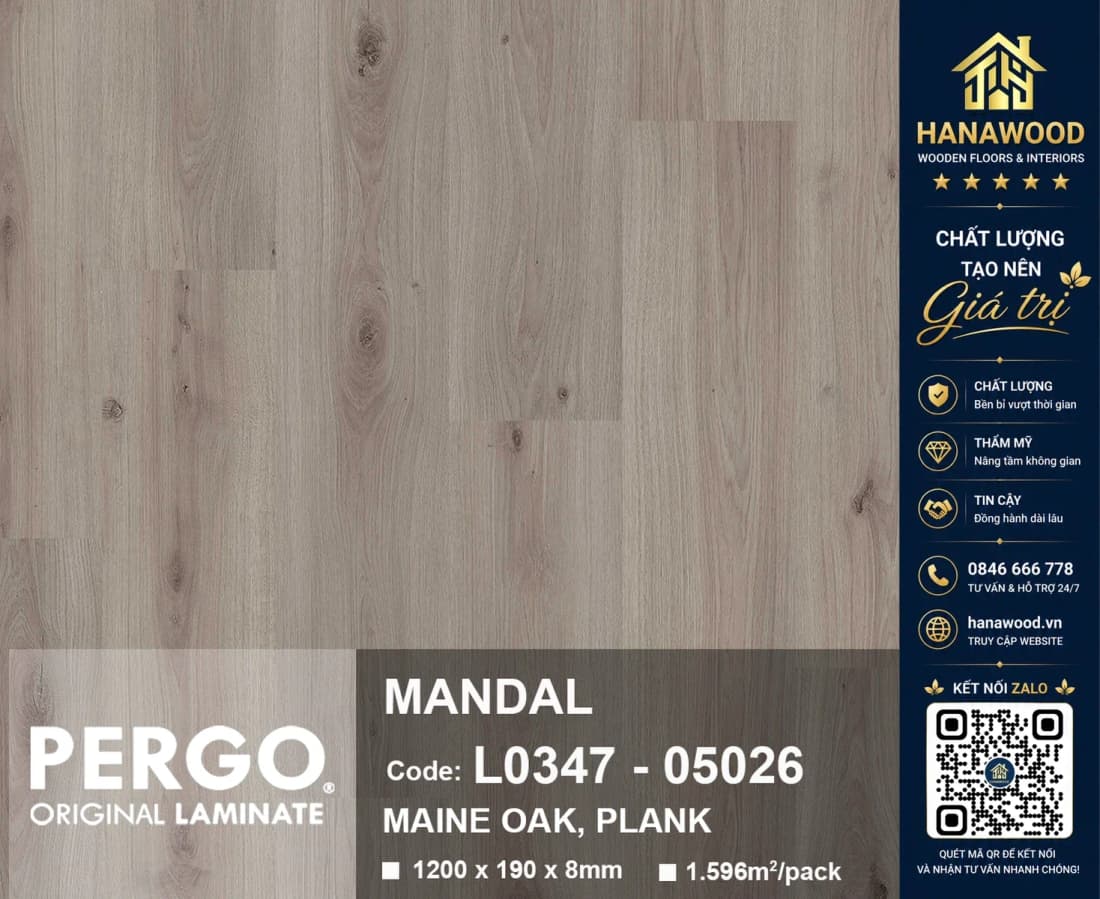 Sàn Gỗ Công Nghiệp Pergo Mandal 05026