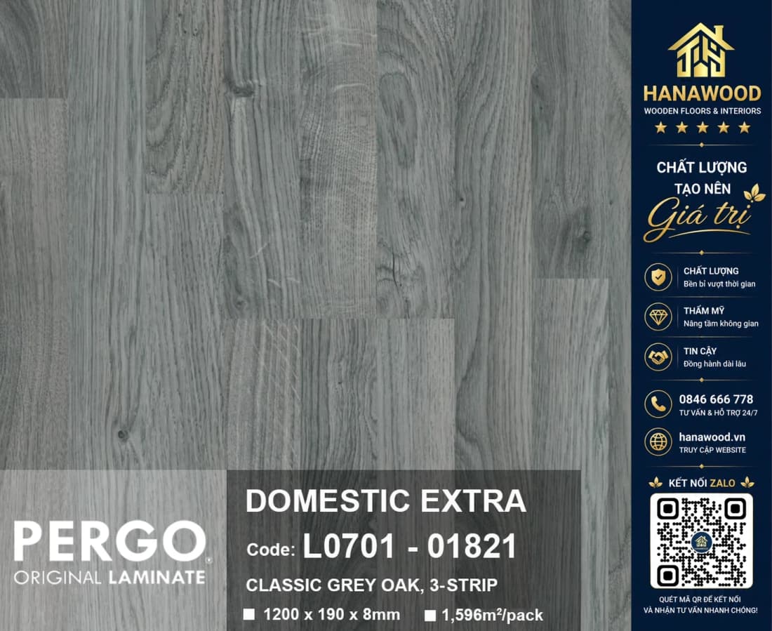 Sàn Gỗ Công Nghiệp Pergo Domestic Extra 01821
