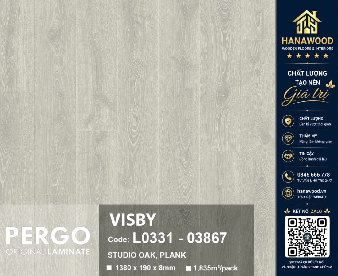 Sàn Gỗ Công Nghiệp Pergo Modern Plank 8mm 03867