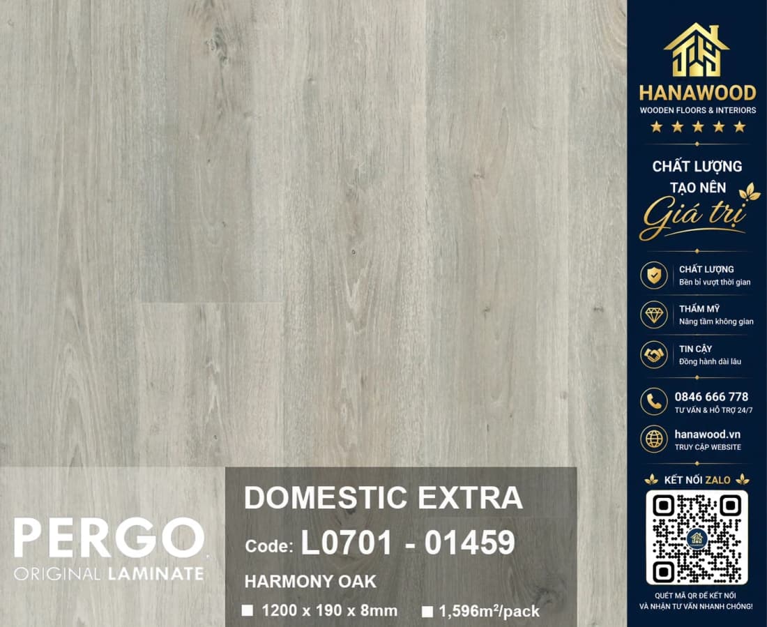 Sàn Gỗ Công Nghiệp Pergo Domestic Extra 01459