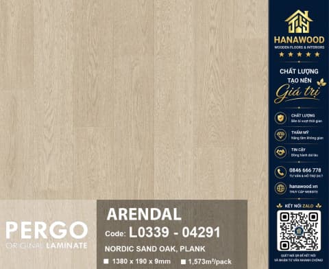 Sàn Gỗ Công Nghiệp Pergo Modern Plank 9mm 04291