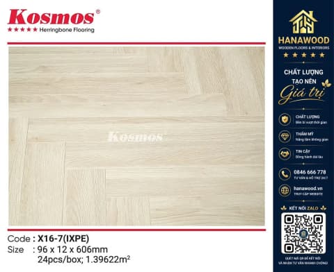 Hình ảnh Sàn Gỗ Công Nghiệp Xương Cá Kosmos 12mm X16-7