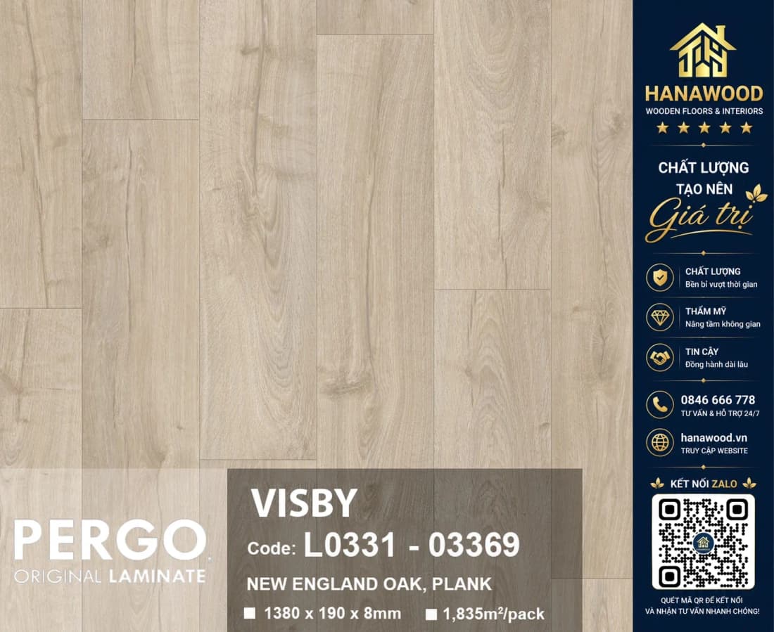 Sàn Gỗ Công Nghiệp Pergo Modern Plank 8mm 03369