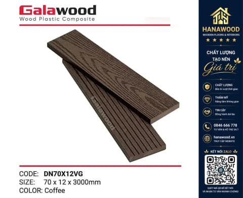 Thanh Lam Đa Năng Ngoài Trời Galawood DN70X12VG Coffee
