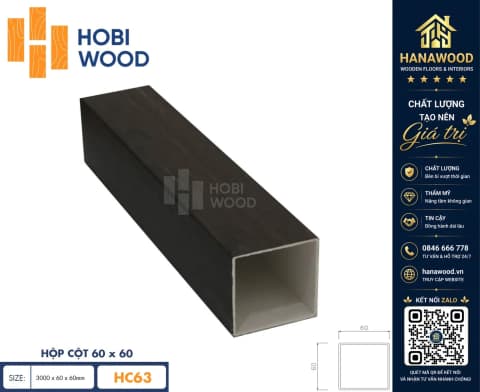 Thanh Lam Trang Trí Nhựa Giả Gỗ Hobi Wood 60x60 HC63