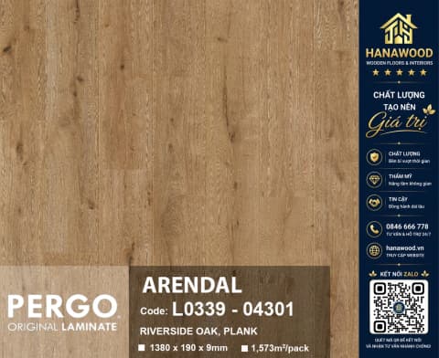 Sàn Gỗ Công Nghiệp Pergo Modern Plank 9mm 04301