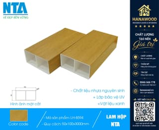 Thanh Lam Hộp Nhựa Giả Gỗ NTA 50x100 LH-8594
