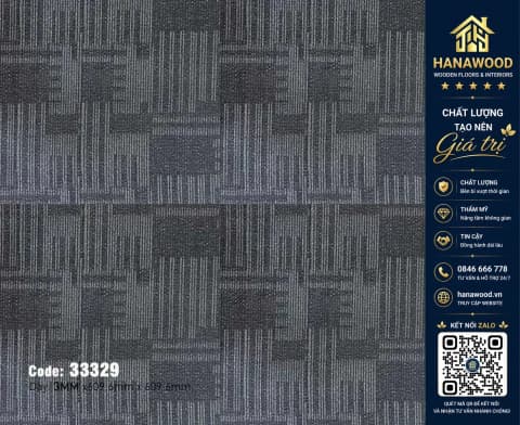 Hình ảnh Sàn Nhựa Dán Keo Giả Vân Thảm MSFloor 3mm 33329