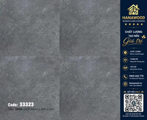 Hình ảnh Sàn Nhựa Dán Keo Vân Xi Măng MSFloor 33323 Dày 3mm