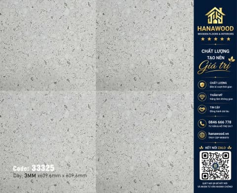 Hình ảnh Sàn Nhựa Dán Keo Vân Đá Mài Terrazzo MSFloor 33325 Dày 3mm