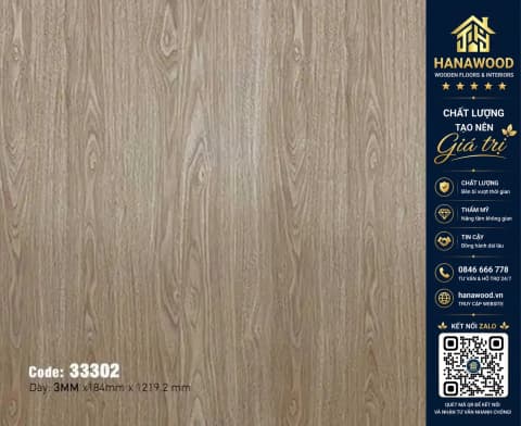 Hình ảnh Sàn Nhựa Vinyl Giả Gỗ Dán Keo MSFloor 33302 Dày 3mm