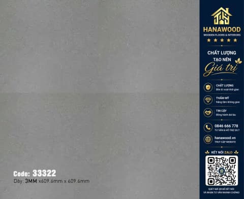 Hình ảnh Sàn Nhựa Dán Keo Giả Xi Măng MSFloor 33322 Dày 3mm