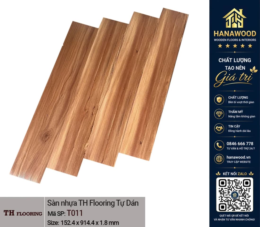Hình ảnh Sàn Nhựa Giả Gỗ Tự Dán THFLoor TH011 Dày 1.8mm