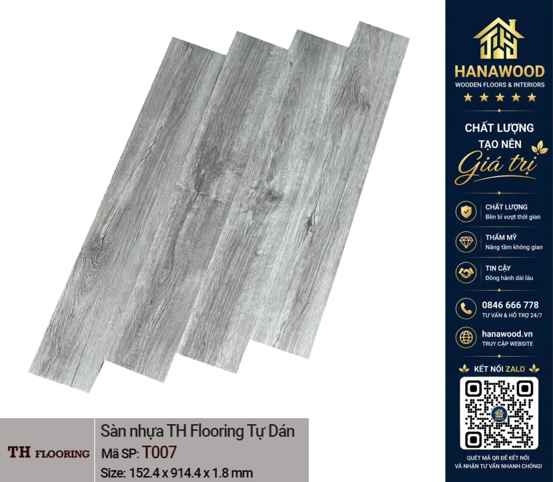 Hình ảnh Miếng Lót Sàn Nhựa THFLoor TH007 Dày 1.8mm