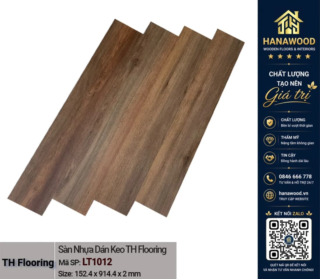 Hình ảnh Sàn Nhựa Dán Keo 2mm Taiwan THFloor LT1012