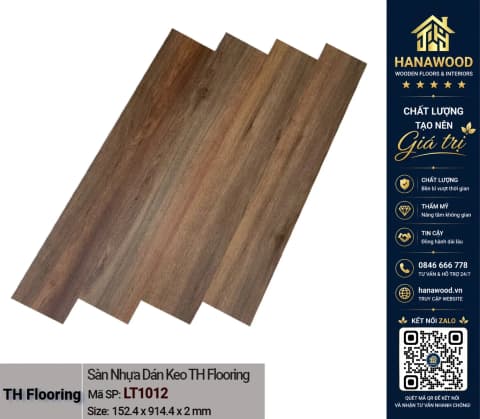 Hình ảnh Sàn Nhựa Dán Keo 2mm Taiwan THFloor LT1012