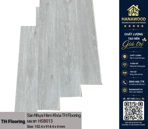 Hình ảnh Sàn Nhựa Giả Gỗ Hèm Khoá THFloor HS8013 Dày 4mm