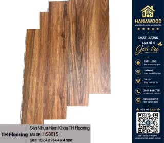 Hình ảnh Sàn Nhựa Giả Vân Gỗ Hèm Khoá THFloor HS8015 Dày 4mm