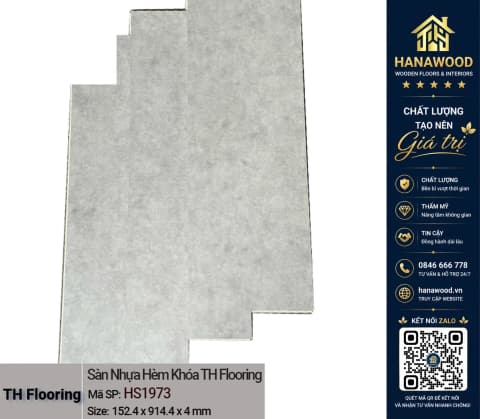 Hình ảnh Sàn Nhựa Hèm Khoá Giả Bê Tông THFloor HS1973 Dày 4mm