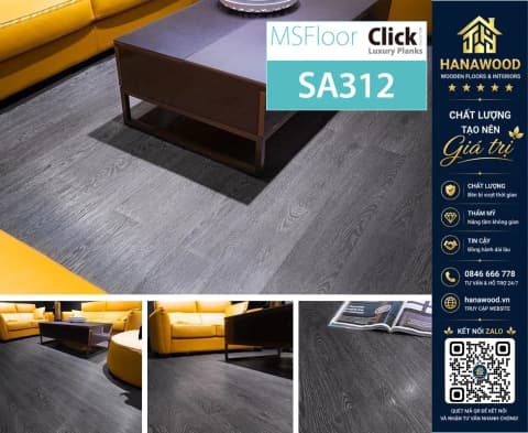 Sàn Nhựa Giả Gỗ Tự Dán MsFloor 2mm SA312