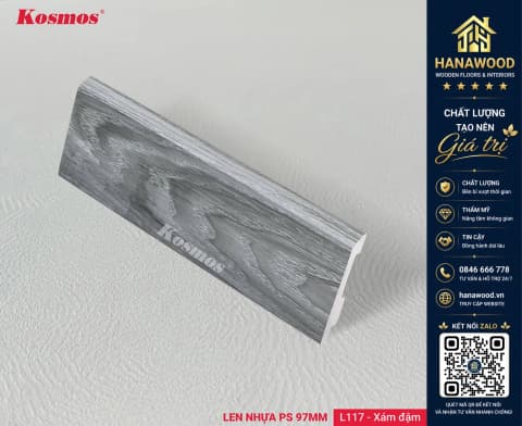 Len chân tường mã L117 90 x 15 x 2500 mm