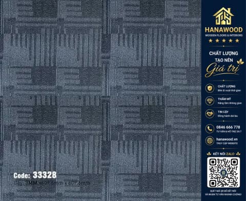 Sàn Nhựa Giả Vân Thảm Dán Keo MsFloor 33328 Dày 3mm