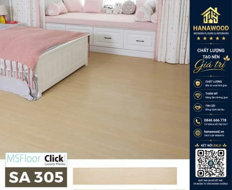Sàn Nhựa Giả Gỗ Tự Dán MsFloor 2mm SA305
