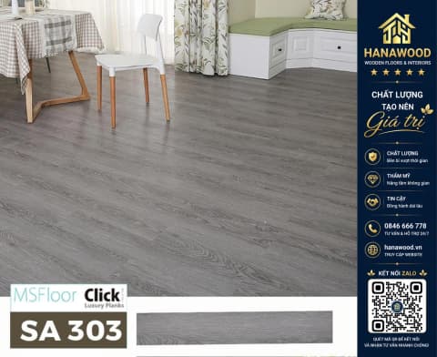 Sàn Nhựa Giả Gỗ Tự Dán MsFloor 2mm SA303