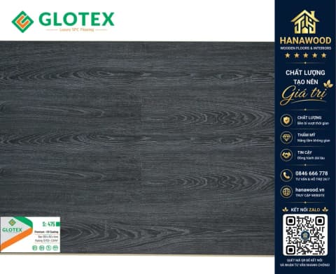 Sàn Nhựa Giả Gỗ Hèm Khóa Glotex 475