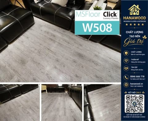 Sàn Nhựa Giả Gỗ Bóc Dán MsFloor W508