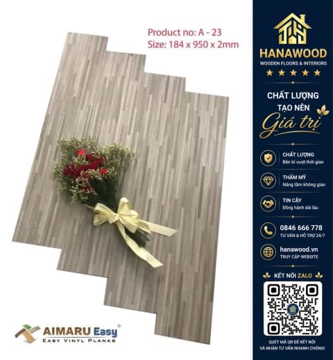 Sàn Nhựa Dán Keo Aimaru A23 Dày 2mm