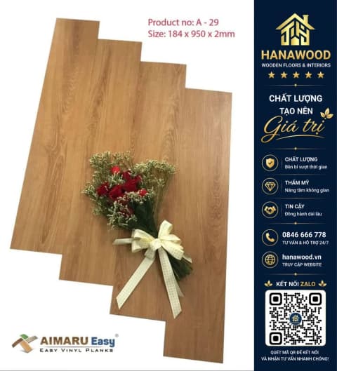 Sàn Nhựa Dán Keo Aimaru A29 Dày 2mm