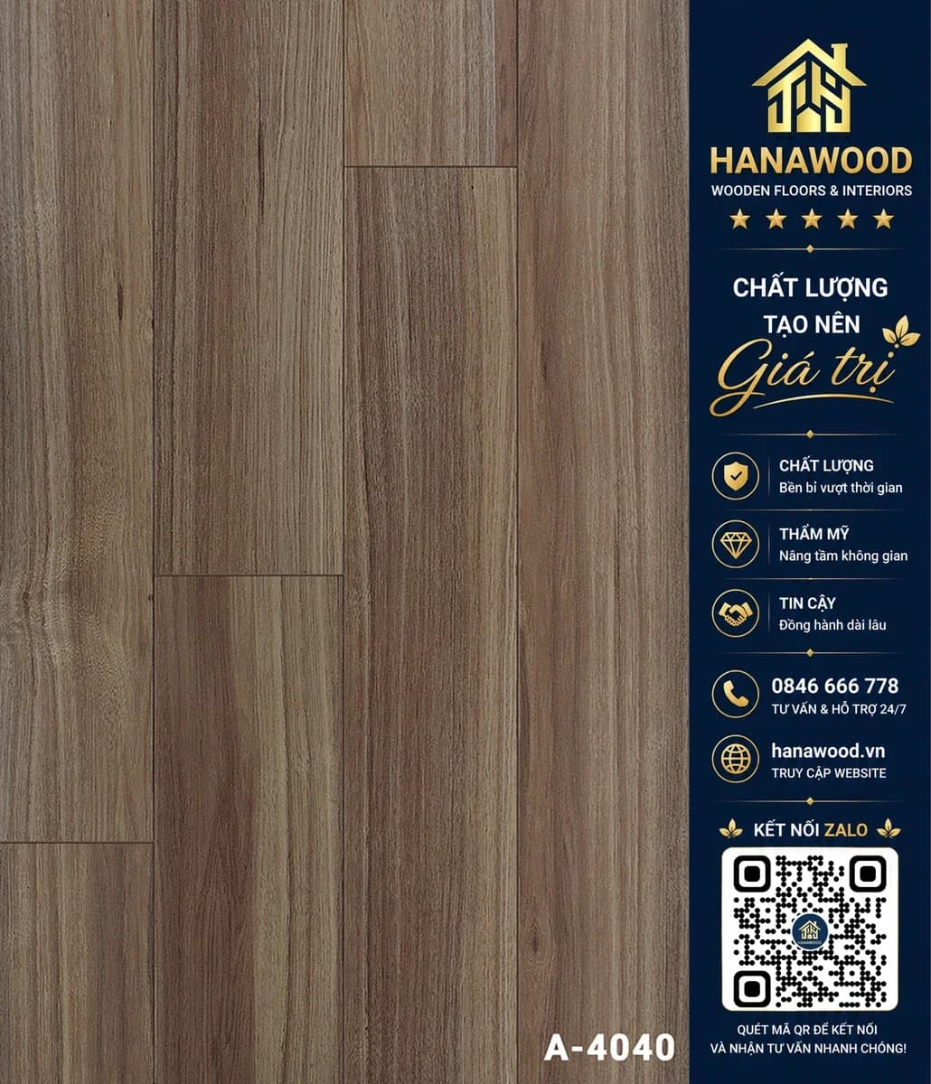 Sàn Nhựa Dán Keo Aimaru A4040 Dày 3mm