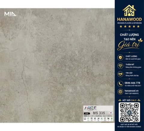 Hình ảnh Sàn Nhựa Giả Vân Đá Dán Keo ARIZE MS335 Dày 3mm