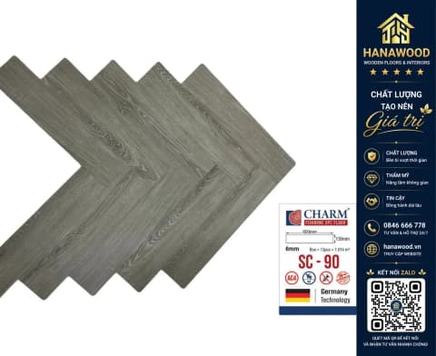 Hình ảnh Sàn Nhựa Hèm Khoá Xương Cá Charmwood SC-90 6mm