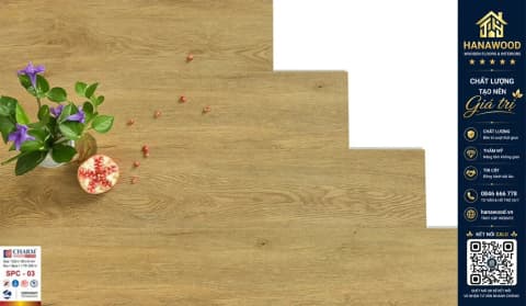 Hình ảnh Sàn Nhựa Giả Gỗ Vinyl Hèm Khóa Charmwood SPC-03 6mm