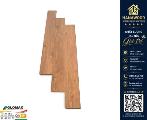 Sàn Gỗ Công Nghiệp Glomax G081 8mm