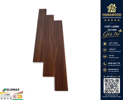 Sàn Gỗ Công Nghiệp Glomax G082 8mm