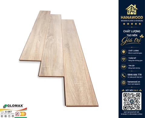 Sàn Gỗ Công Nghiệp Glomax G087 8mm