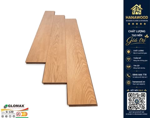 Sàn Gỗ Công Nghiệp Glomax G120 12mm