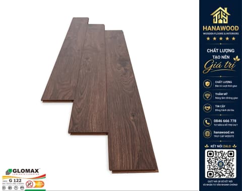 Sàn Gỗ Công Nghiệp Glomax G122 12mm