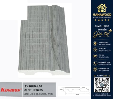 Len chân tường mã LEG205 98 x 15 x 2500 mm