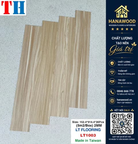 Hình ảnh Sàn Nhựa Dán Keo Giả Gỗ THFloor LT1003 Dày 2mm