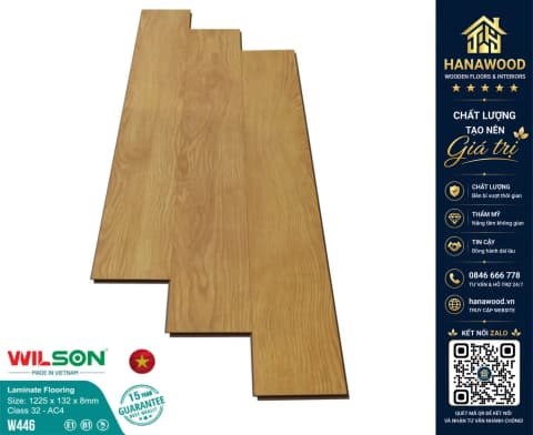 Sàn Gỗ Công Nghiệp Wilson W446 Dày 8mm