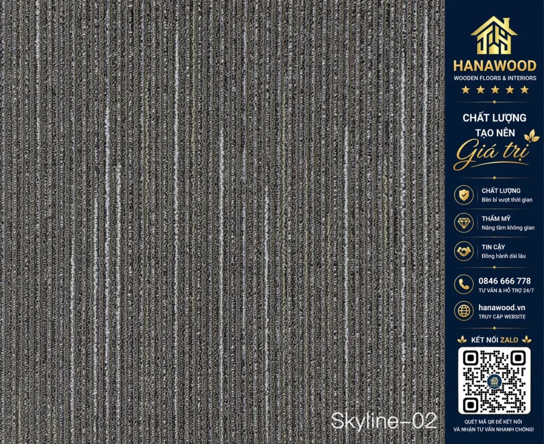 Tấm Thảm Trải Sàn Văn Phòng Skyline-02 50x50 cm