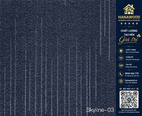 Thảm Tấm Trải Sàn Văn Phòng Skyline-03 50x50 cm